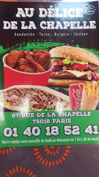 Restaurant Aux délices de la Chapelle à Paris carte