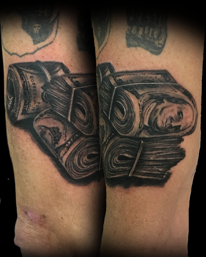 Explore thigh tattoos ideas, creative tattoo ideas in Buford, available at Norsk Studios Tattoos & Piercings