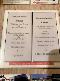 Restaurant français Le Chaudron à Morteau (la carte)