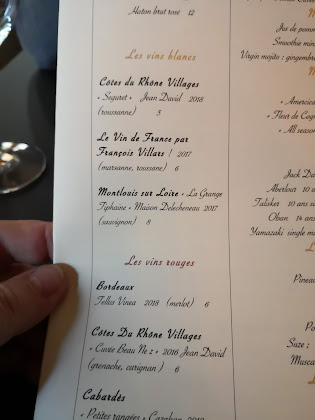 menu du restaurants Redon Philippe à Limoges