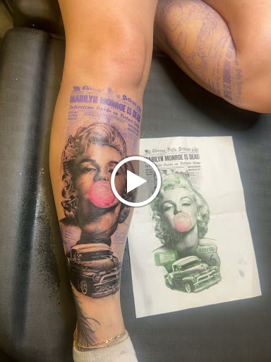 Explore psych tattoo ideas, creative tattoo ideas in Gulfport, available at Phantom Art Studio