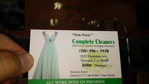 Dry Cleaner «Complete Cleaners», reviews and photos, 5532 Thornton Ave, Newark, CA 94560, USA