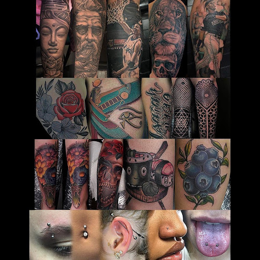 Explore landscape tattoo ideas, creative tattoo ideas in Cordova, available at The Rook x Raven Tattoo Creative