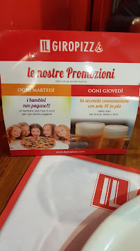 Menu / carte de Il Giropizza à Erbusco