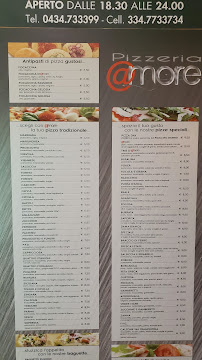Pizzeria Pizzeria @more à Sacile (le menu)