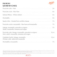 Carte du Gelateria Paolin dal 1760 à Venice