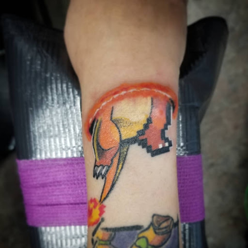 Explore inosuke tattoo ideas, creative tattoo ideas in Raleigh, available at Warlocks Tattoo Inc (No Piercings)