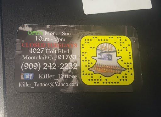 Tattoo Shop «KILLER TATTOOS», reviews and photos, 4027 Holt Blvd, Montclair, CA 91763, USA