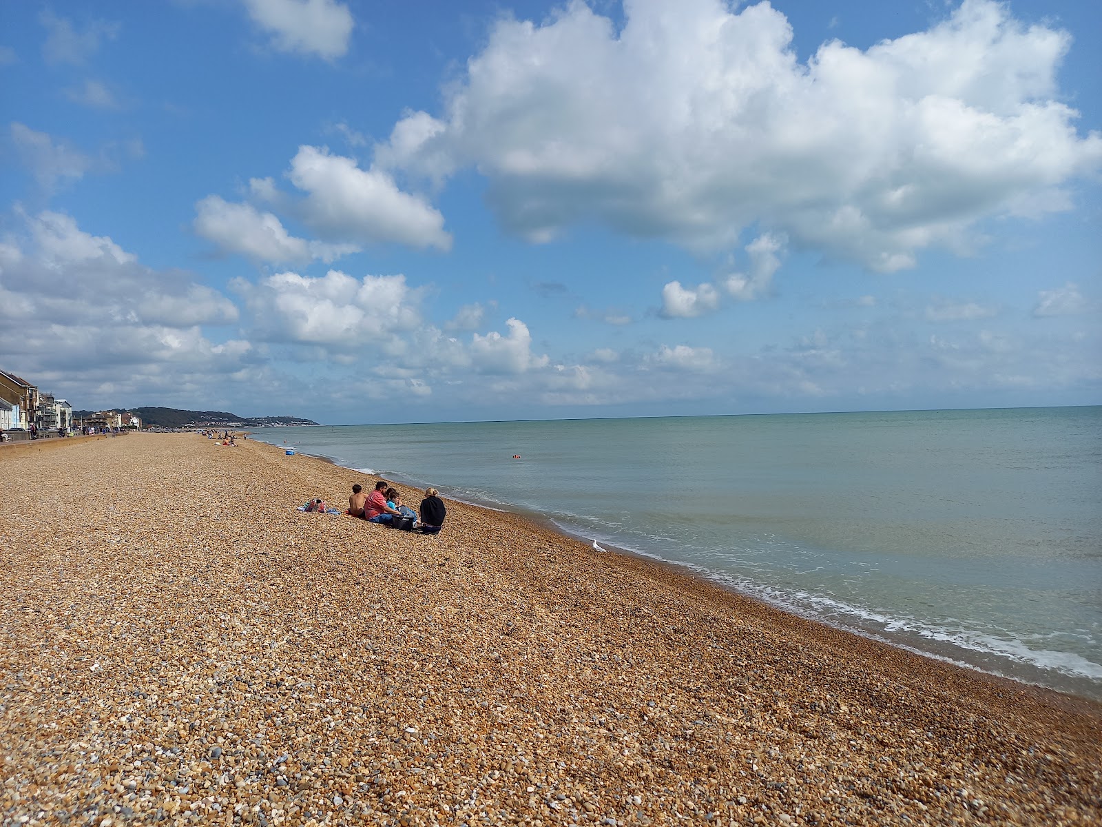 Photo of Hythe beach with brown fine pebble surface