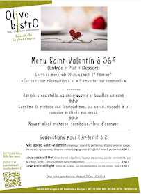 Menu / carte de Olive bistrO Restaurant, Pasta, Pizza et cuisine méditerranéenne à Saint-Nabord