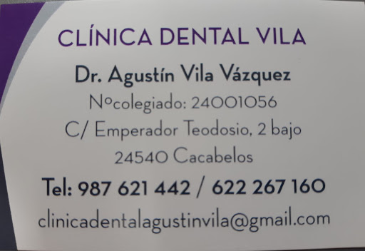 CLÍNICA DENTAL VILA. Dr. Agustín Vila Vázquez en Cacabelos, León