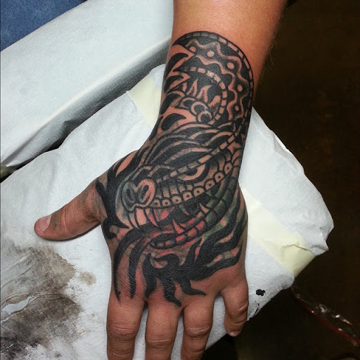 Explore men small tattoo ideas, creative tattoo ideas in Temple, available at Lucky In Love Tattoo
