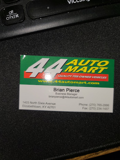 Used Car Dealer «44 Auto Mart - Elizabethtown», reviews and photos, 1403 N Dixie Hwy, Elizabethtown, KY 42701, USA