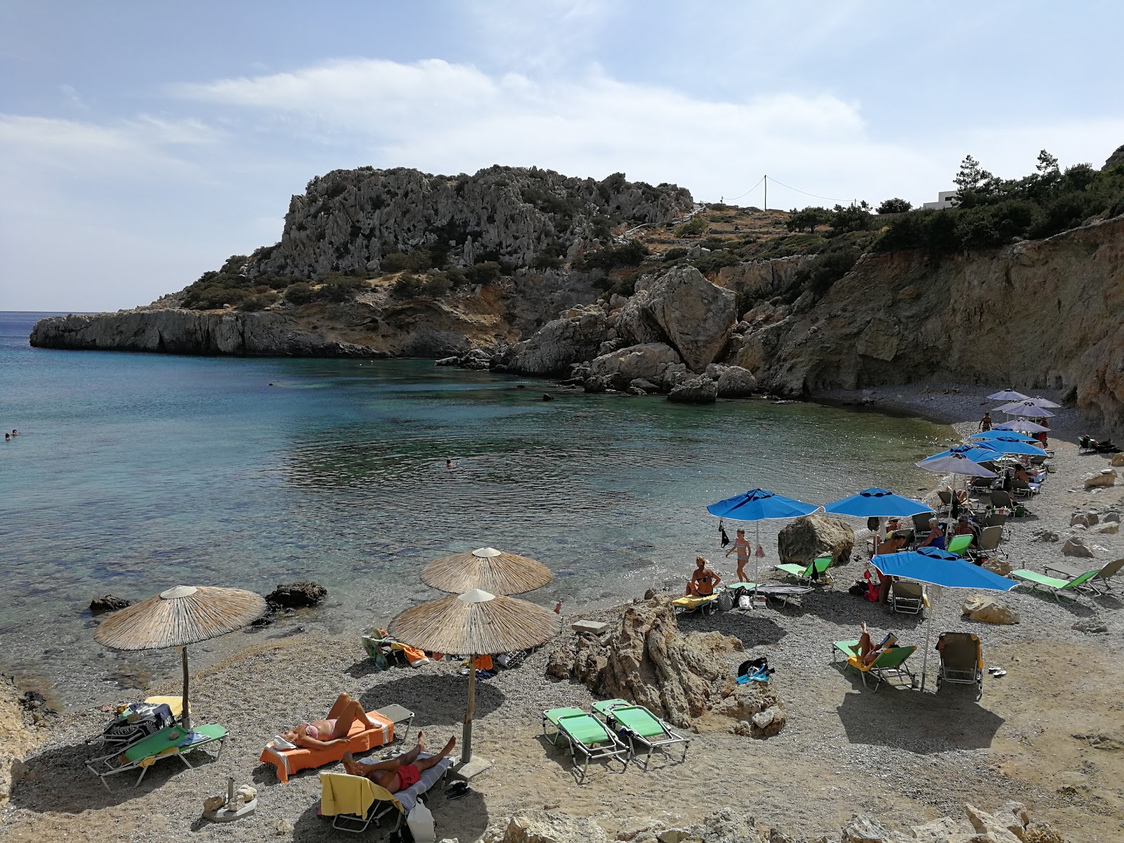 Photo of Kastelia beach surrounded by mountains