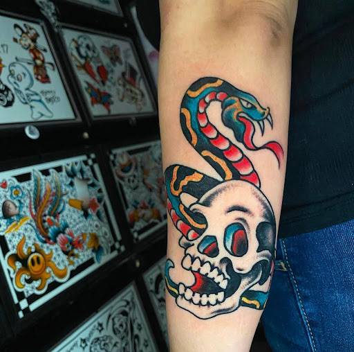 Explore shooting star tattoo ideas, creative tattoo ideas in Georgetown, available at Iron Rite Tattoo South