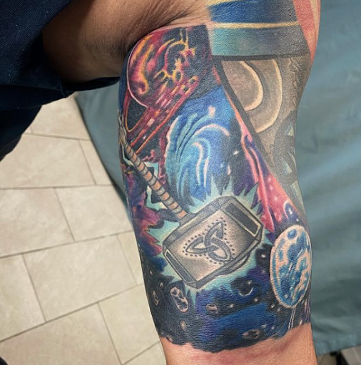 Explore captain america tattoo ideas, creative tattoo ideas in Passaic, available at District 36 Tattoo Parlor
