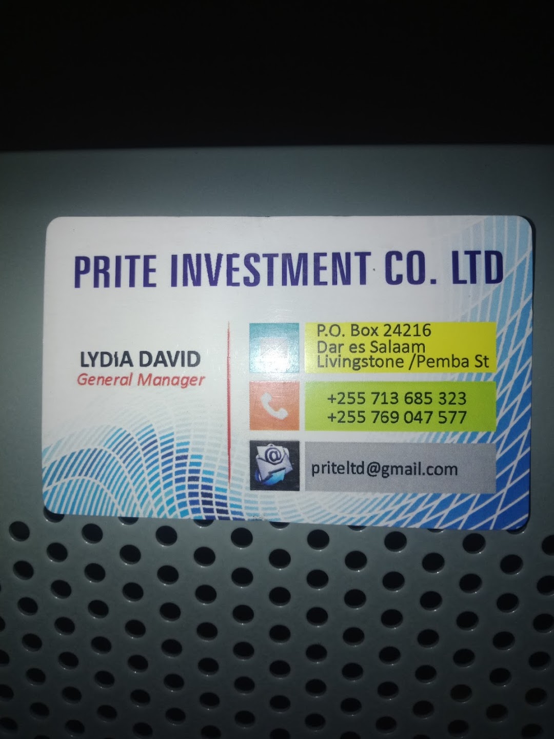 Prite investment co. Ltd
