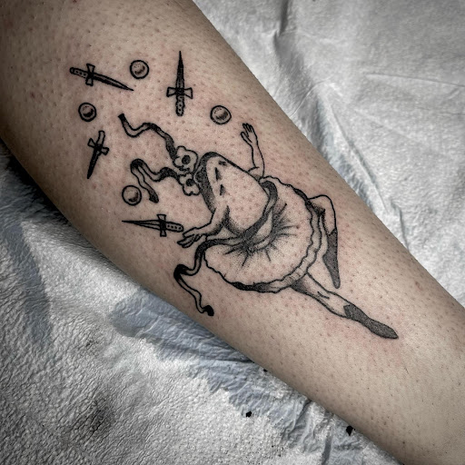 Explore wife name tattoo ideas on chest, creative tattoo ideas in Buffalo, available at True Gloom Tattoo Studio