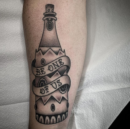 Explore mardi gras tattoo ideas, creative tattoo ideas in Modesto, available at Dying Art Tattoo