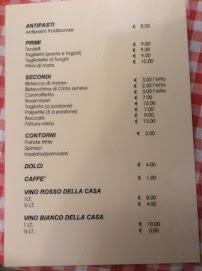 Menu / carte de Trattoria da Emma à Massa