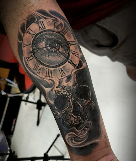 Explore goldendoodle tattoo ideas, creative tattoo ideas in Abington, available at Ink Boss Tattoo & Piercing Studio