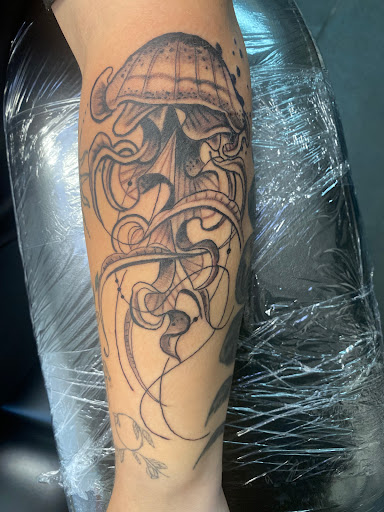 Explore happy tattoo ideas, creative tattoo ideas in Golden Valley, available at Til Death Tattoo