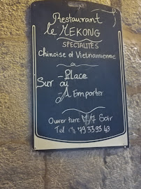 Menu / carte de Restaurant le Mékong à Chambéry