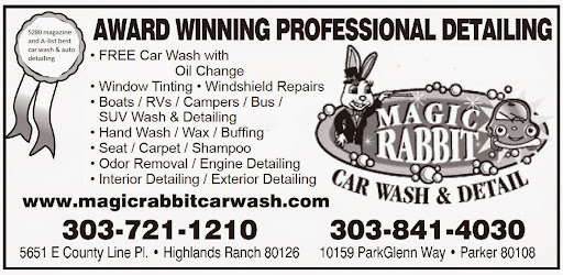 Car Detailing Service «Magic Rabbit Car Wash, Detail & Lube», reviews and photos, 5651 County Line Pl, Highlands Ranch, CO 80126, USA