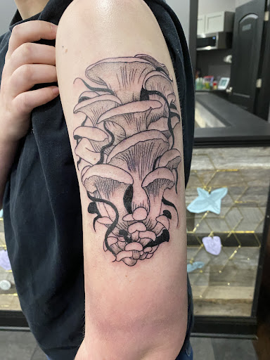 Explore tattoo sleeve fill in ideas, creative tattoo ideas in West Chester, available at Hive Tattoo Collective