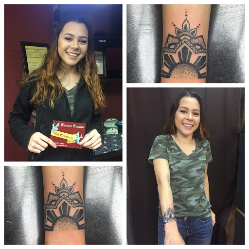 Explore apple tattoo ideas, creative tattoo ideas in Magnolia, available at Tanner Tattoos