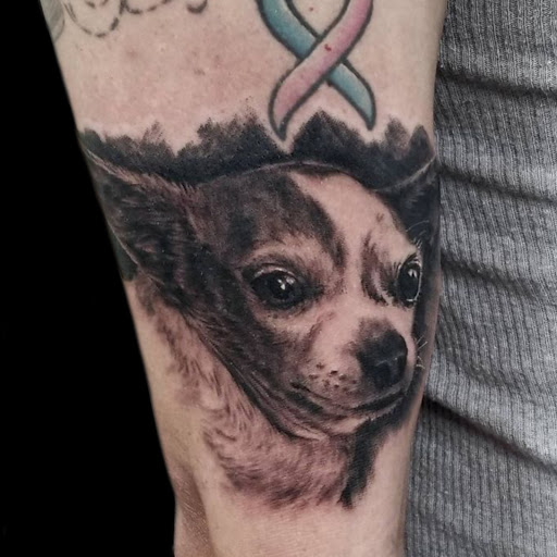 Explore lioness tattoo ideas for females, creative tattoo ideas in Huntington Beach, available at Mechanical Concept Tattoo