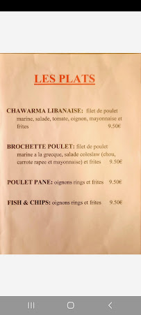 Restaurant libanais AU COMPTOIR LIBANAIS à Auch (la carte)