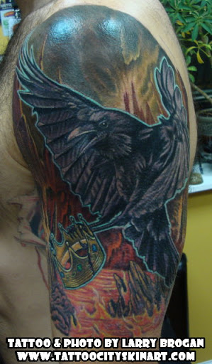 Explore tattoo ideas quarter sleeve, creative tattoo ideas in Lockport, available at Tattoo City by Larry Brogan
