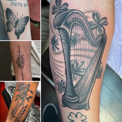 Explore linear tattoo ideas, creative tattoo ideas in Birmingham, available at Classic 13 Tattoo