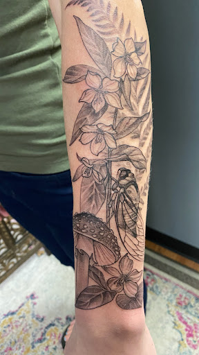 Explore arm piece tattoo ideas, creative tattoo ideas in Tecumseh, available at Lucid Tattoo Gallery