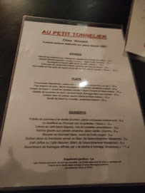 Menu / carte de Restaurant Au Petit Tonnelier à Strasbourg