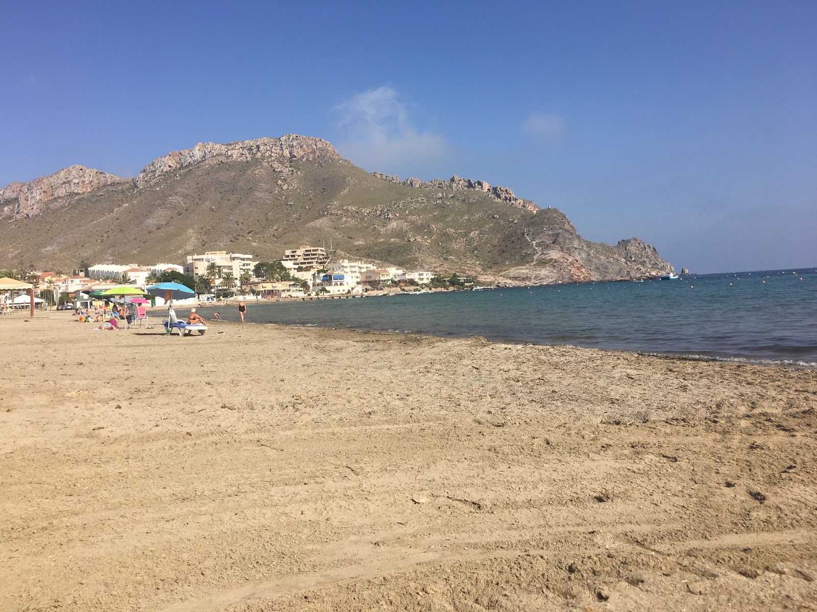 Photo of Playa de Calabardina with gray sand surface