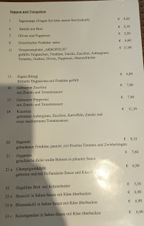 Carte du Restaurant Rhodos à Marienhafe