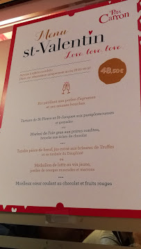 Restaurant français Le Petit Carron à Lyon (le menu)