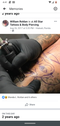Explore barney tattoo ideas, creative tattoo ideas in Hialeah, available at Allstar Tattoo & Body piercing