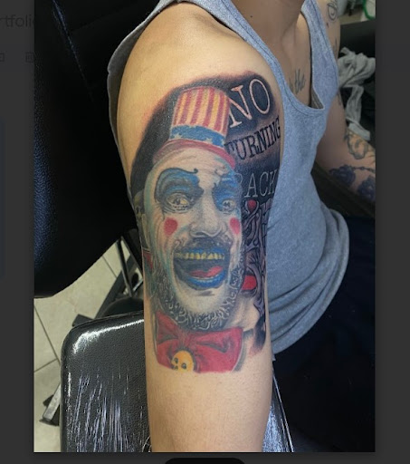 Explore dark romance tattoo ideas, creative tattoo ideas in Passaic, available at District 36 Tattoo Parlor