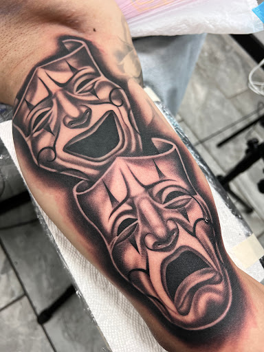 Explore men's clock tattoo ideas, creative tattoo ideas in Douglasville, available at One Love Tattoo