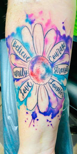 Explore shoulder mens tattoo ideas, creative tattoo ideas in Osceola, available at Valley Of The Inkd