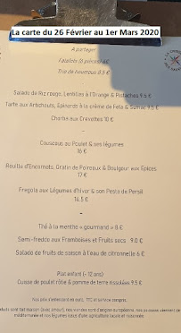 La Croisée des Saveurs à Arles menu