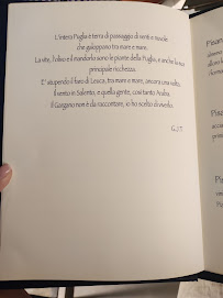 Menu du Profumo, Osteria del Gargano à Monte Sant'Angelo