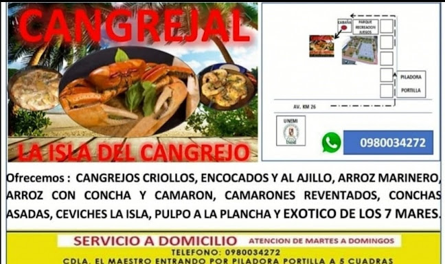 Opiniones de Cangrejal "La isla del cangrejo" en Milagro - Restaurante