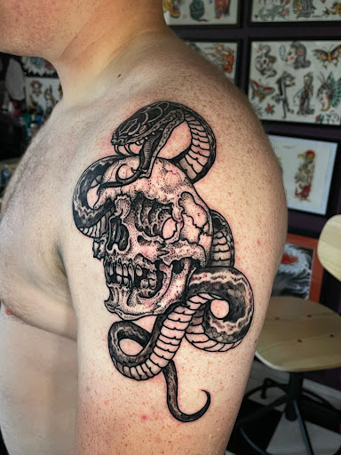 Explore first male tattoo ideas, creative tattoo ideas in Georgetown, available at Iron Rite Tattoo South