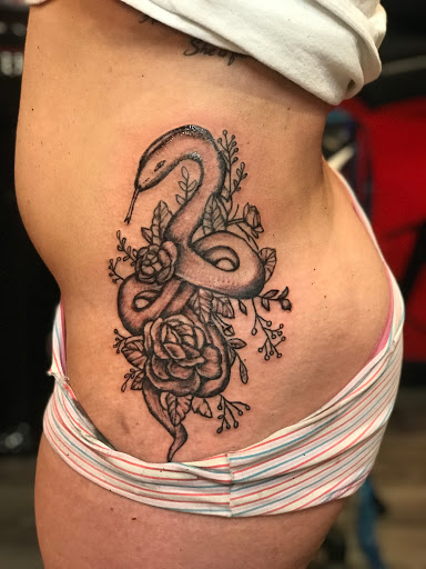 Explore angel tattoo sleeve ideas, creative tattoo ideas in Lexington, available at LexInk Tattoo