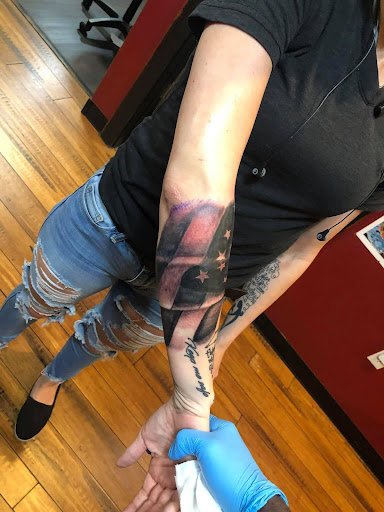 Explore viking ship tattoo ideas, creative tattoo ideas in Goose Creek, available at Red Kirin Tattoo