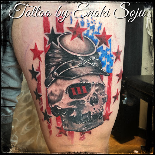 Explore jesus sleeve tattoo ideas, creative tattoo ideas in Asheboro, available at Blue Luna Tattoo Company, LLC